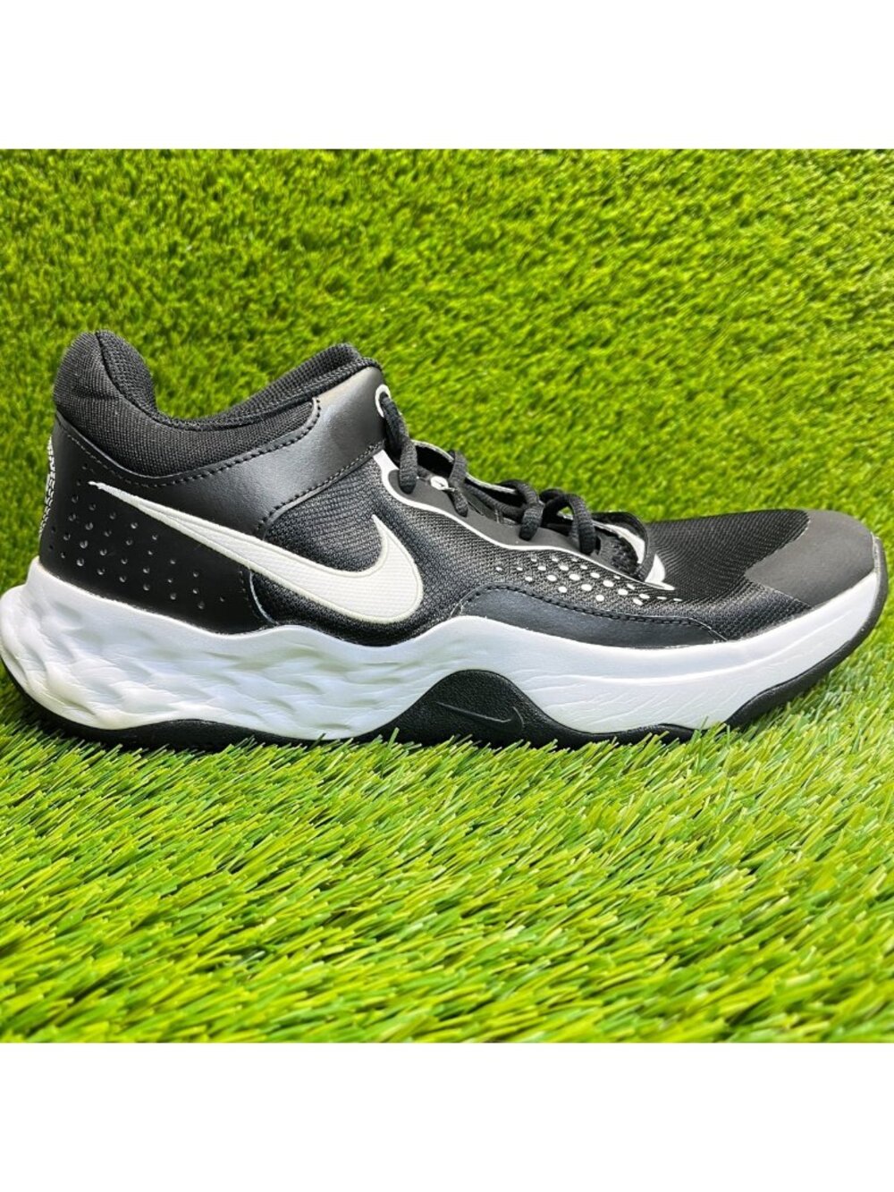 Nike Fly By Mid 3 Mens Size 12 Black White Athletic Basketball Shoes Sneakers